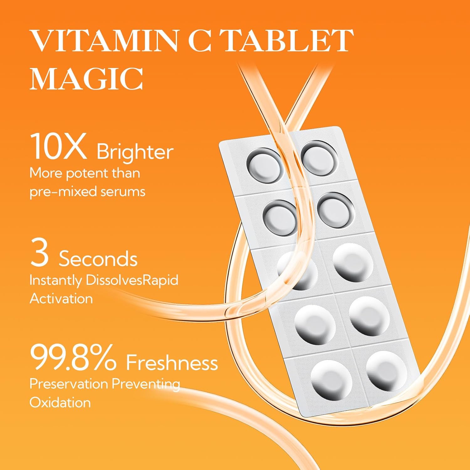 LANBENA Revolutionary Vitamin C Serum for Face, Illuminating Fcae Serum With Niacinamide, Brightening Anti-Aging Essence for Sensitive Skin, Non-Greasy, Reduces Dark Spots & Wrinkles (1.05 Oz)