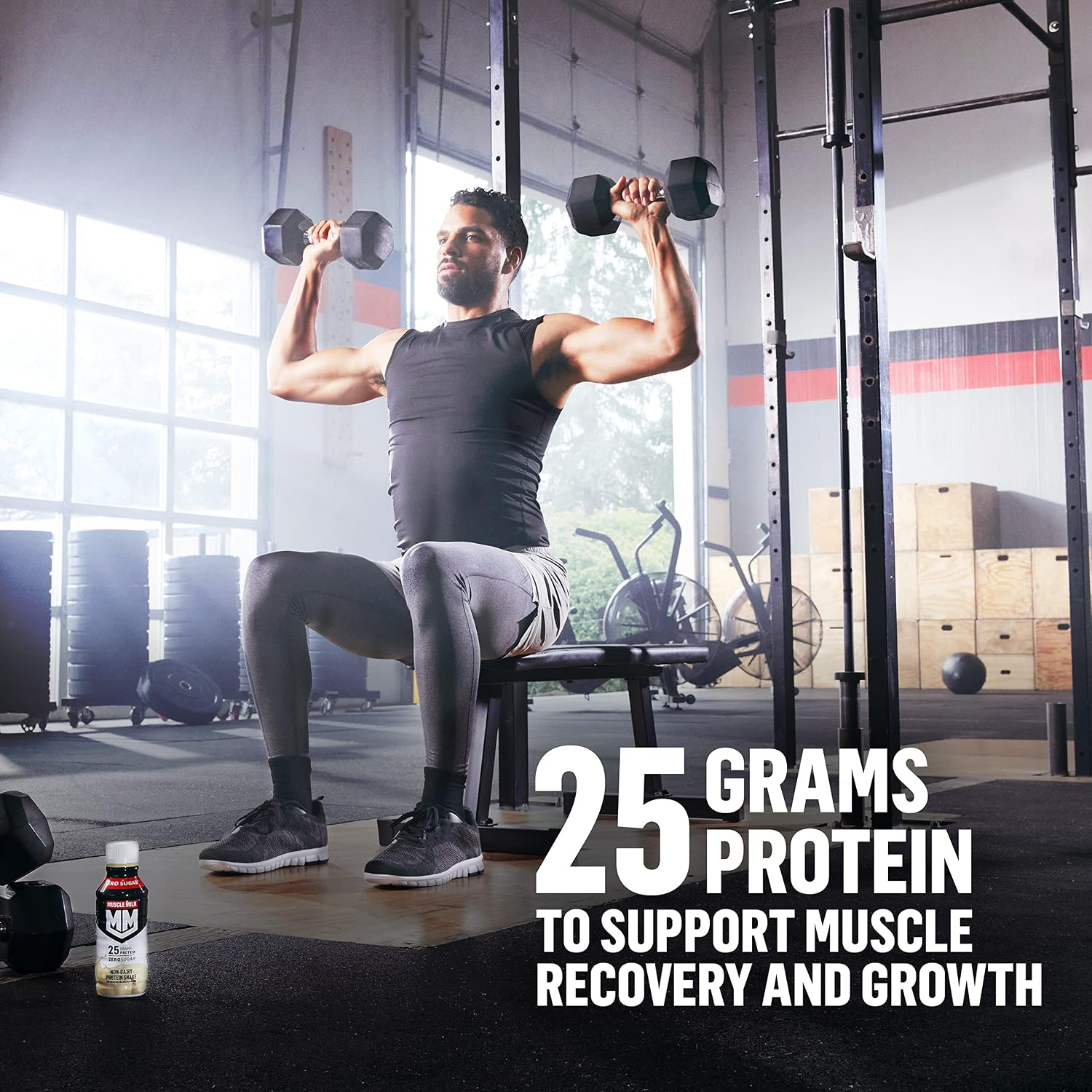 Muscle Milk Genuine Protein Shake, Strawberries 'N Crème, 25g Protein, 14 Fl Oz, 12 Pack